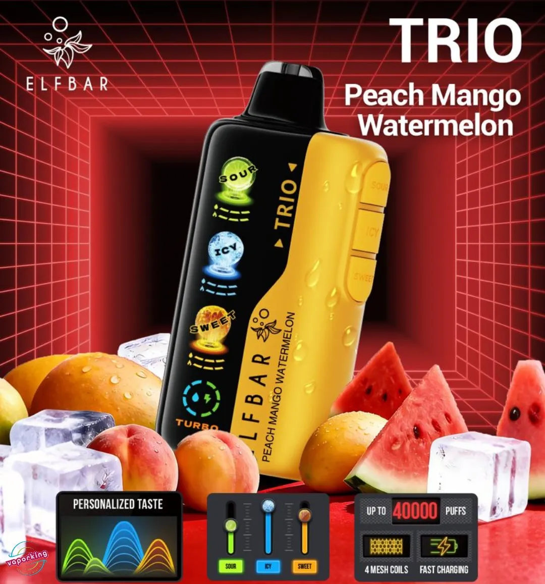 Buy Elf Bar Trio – Peach Mango Watermelon – 40k Puffs