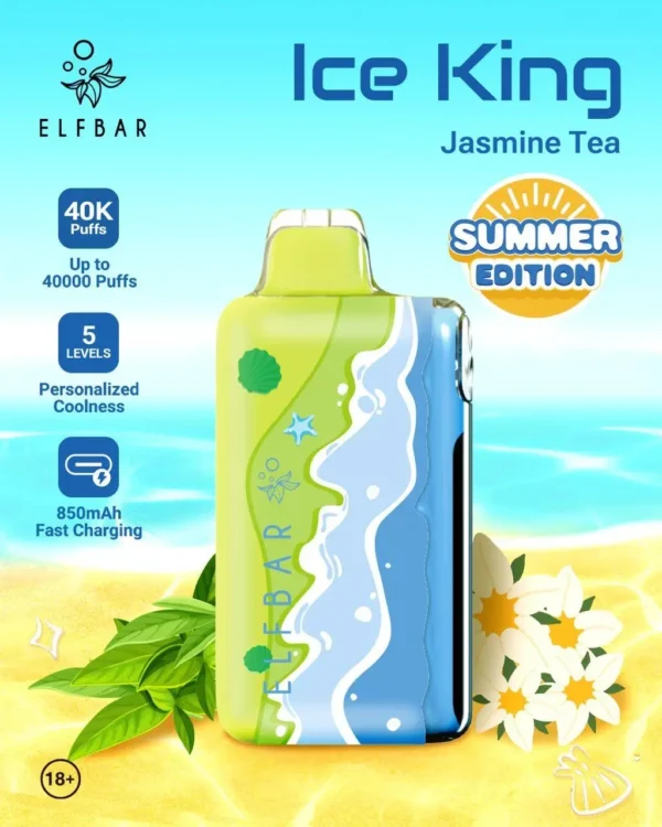 ELF BAR ICE KING – SUMMER EDITION – JASMIN TEA – 40K PUFFS