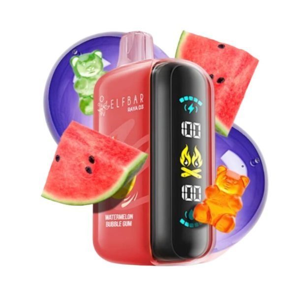 Elf Bar Raya D3 - Watermelon Bubble Gum – 25K Puff
