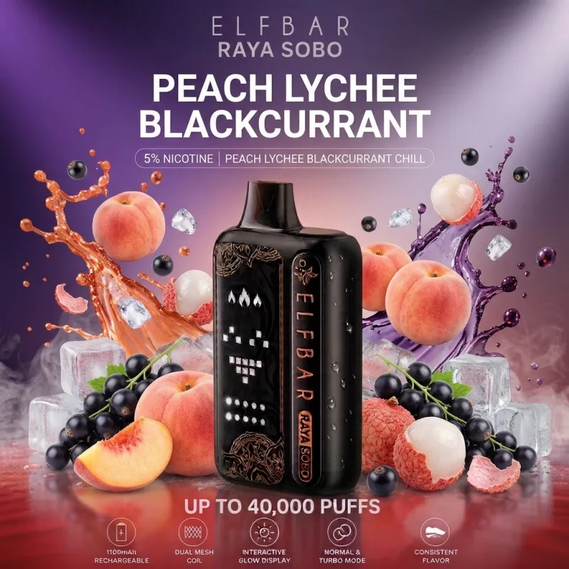 Peach Lychee Blackcurrant - Elf Bar Raya SOBO