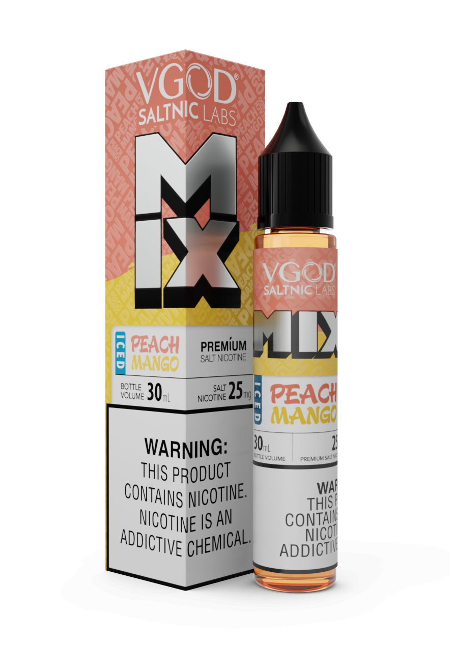 Vgod Nicotine Salt- Iced Peach Mango