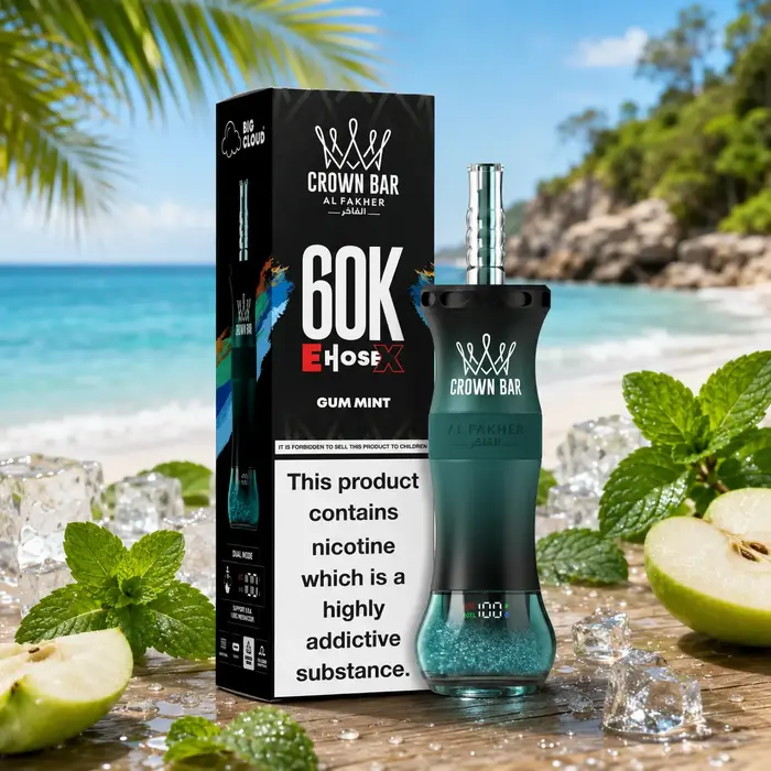 Al Fakher Crown Bar E Hose X Gum Mint 60000 Puffs