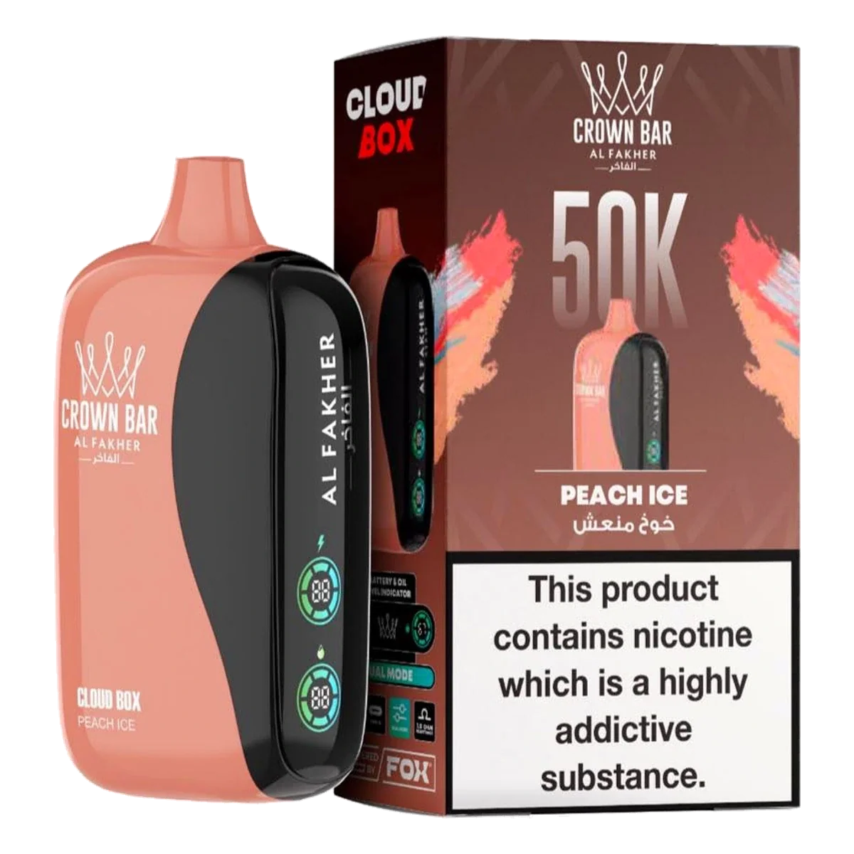 Peach Ice - Al Fakher 50000 Puffs Cloud Box