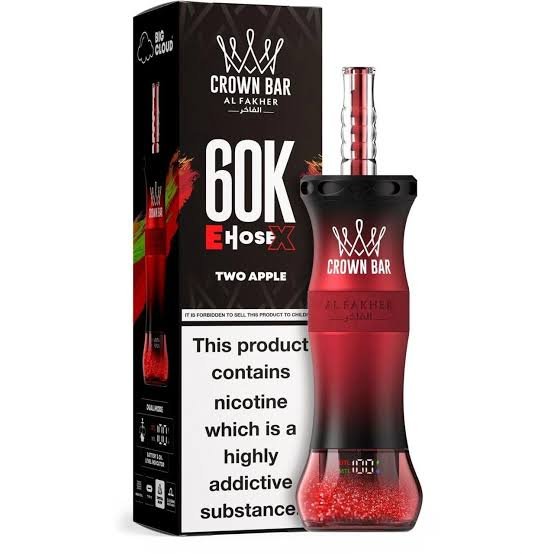 Two Apple - Al Fakher Crown Bar E-Hose X Disposable Vape (60