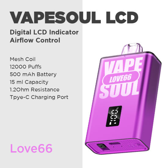 Vapesoul LCD – Love 66 (12000 Puffs)